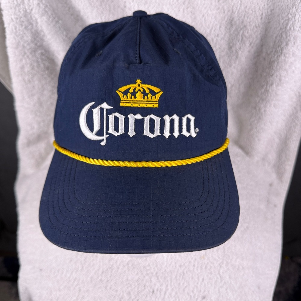 Corona Mens Snapback Hat Adjustable Navy Rope Cap